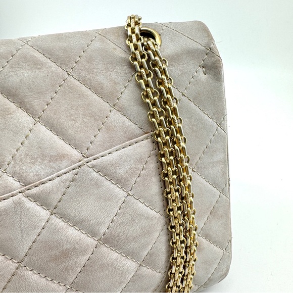 Sale!Chanel Icing Marble Aged Leather 2.55 Reissue 227 Classic Flap Bag - Picture 8 of 13
